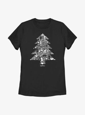Marvel Hawkeye Christmas Tree Womens T-Shirt