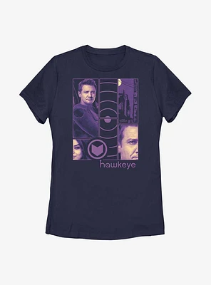 Marvel Hawkeye Collage Panels Womens T-Shirt