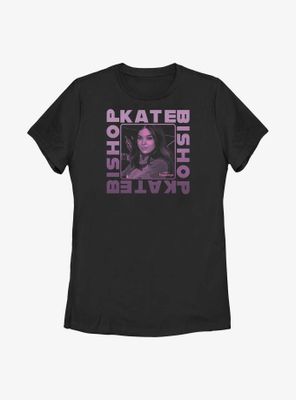 Marvel Hawkeye Kate Bishop Text Box Womens T-Shirt