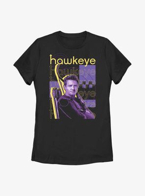 Marvel Hawkeye Stacked Hero Womens T-Shirt