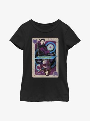 Marvel Hawkeye Playing Card Youth Girls T-Shirt