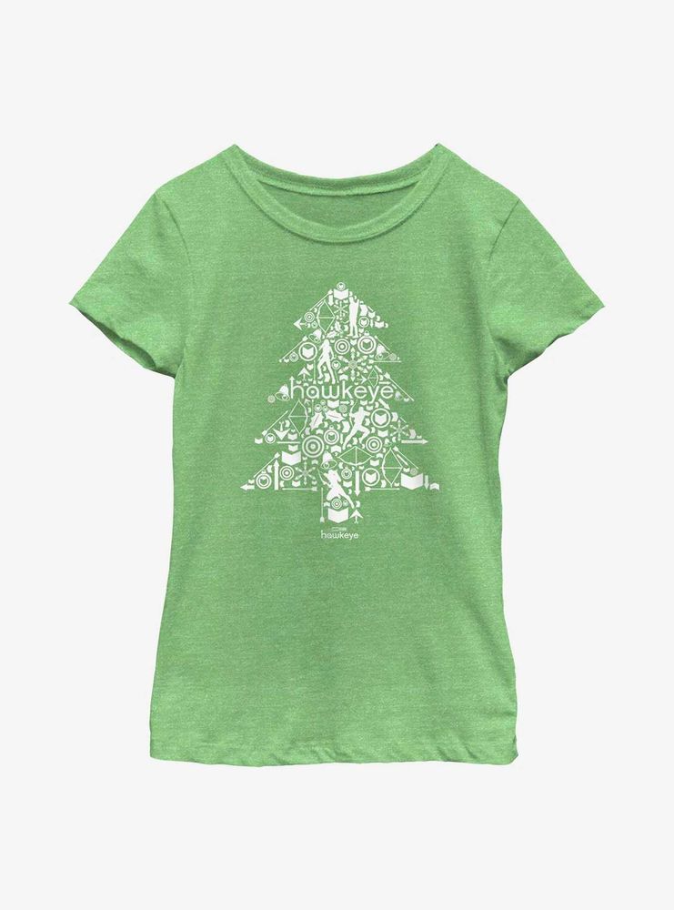 Marvel Hawkeye Christmas Tree Youth Girls T-Shirt