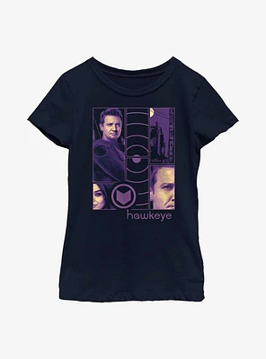 Marvel Hawkeye Collage Panels Youth Girls T-Shirt