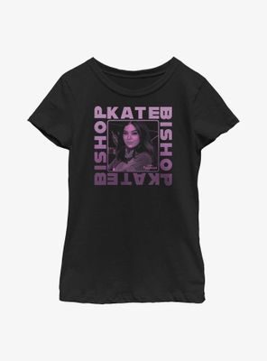 Marvel Hawkeye Kate Bishop Text Box Youth Girls T-Shirt