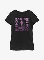 Marvel Hawkeye Kate Bishop Text Box Youth Girls T-Shirt