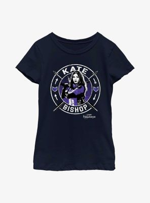 Marvel Hawkeye Kate Bishop Stamp Youth Girls T-Shirt