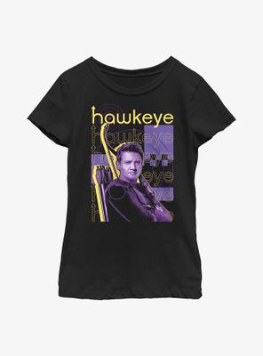 Marvel Hawkeye Stacked Hero Youth Girls T-Shirt