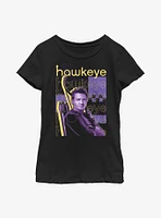 Marvel Hawkeye Stacked Hero Youth Girls T-Shirt