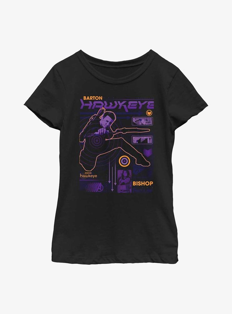 Marvel Hawkeye Street Scan Youth Girls T-Shirt