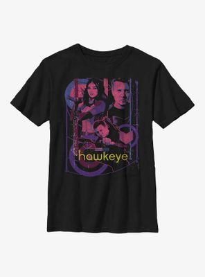 Marvel Hawkeye Bolt Slinger Collage Youth T-Shirt