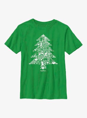 Marvel Hawkeye Christmas Tree Youth T-Shirt