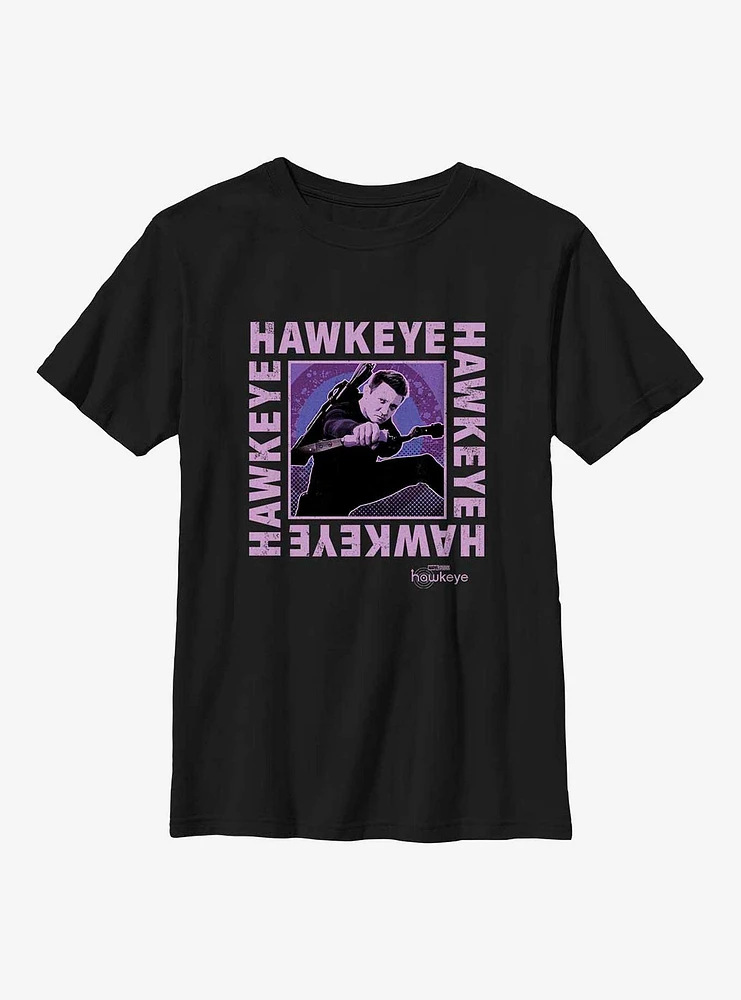 Marvel Hawkeye Text Box Youth T-Shirt