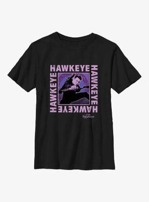 Marvel Hawkeye Text Box Youth T-Shirt