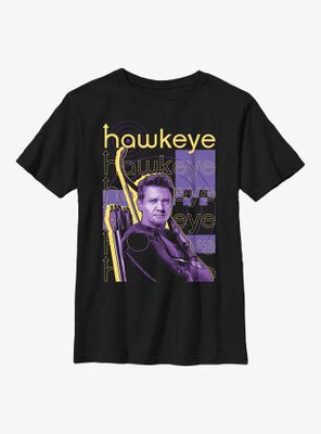 Marvel Hawkeye Stacked Hero Youth T-Shirt