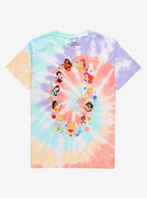 Disney Princess Floral Portraits Youth Tie-Dye T-Shirt - BoxLunch Exclusive