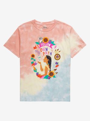 Disney Pocahontas Follow My Path Floral Youth Tie-Dye T-Shirt - BoxLunch Exclusive