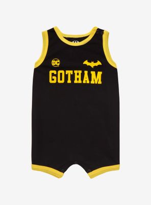 DC Comics Batman Gotham Infant Basketball Jersey Romper - BoxLunch Exclusive