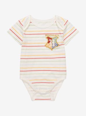 Harry Potter Hogwarts House Crest Striped Infant One-Piece - BoxLunch Exclusive