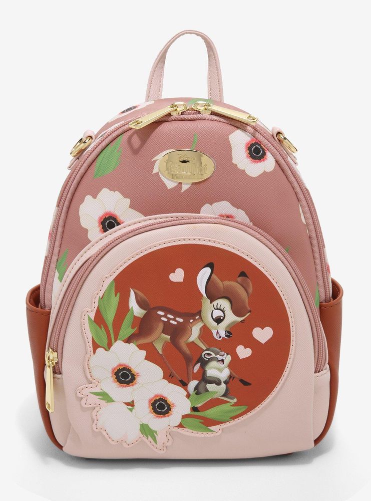 Boxlunch Disney Bambi Thumper & Bambi Watercolor Circle Portrait Convertible Mini Backpack - BoxLunch Exclusive | Town Center
