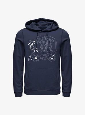 Disney Lilo & Stitch Surf Line Art Hoodie