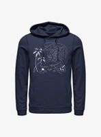 Disney Lilo & Stitch Surf Line Art Hoodie