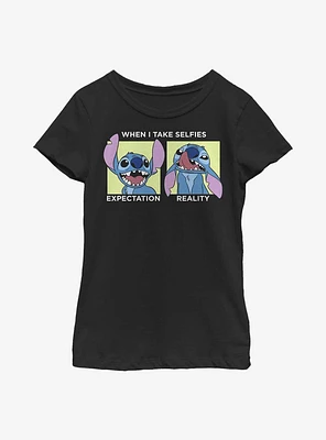 Disney Lilo & Stitch Selfie Youth Girls T-Shirt