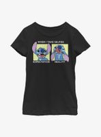 Disney Lilo & Stitch Selfie Youth Girls T-Shirt