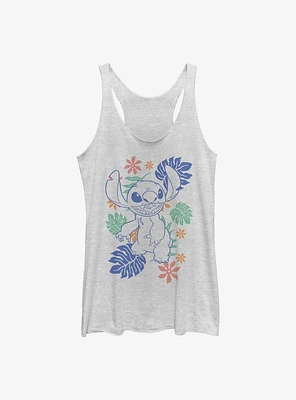 Disney Lilo & Stitch Retro Tropical Tonal Womens Tank Top