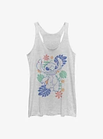 Disney Lilo & Stitch Retro Tropical Tonal Womens Tank Top