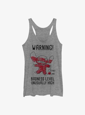 Disney Lilo & Stitch Warning Drawing Sitch Womens Tank Top