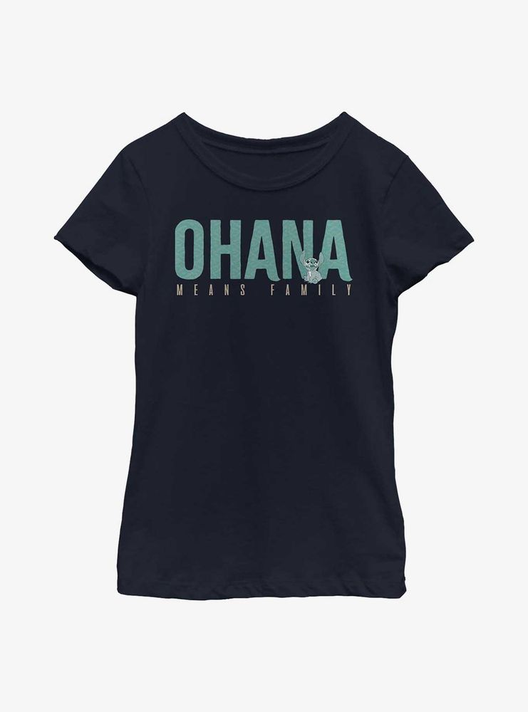 Disney Lilo & Stitch Ohana Bold Youth Girls T-Shirt