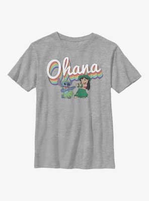 Disney Lilo & Stitch Rainbow Ohana Youth T-Shirt