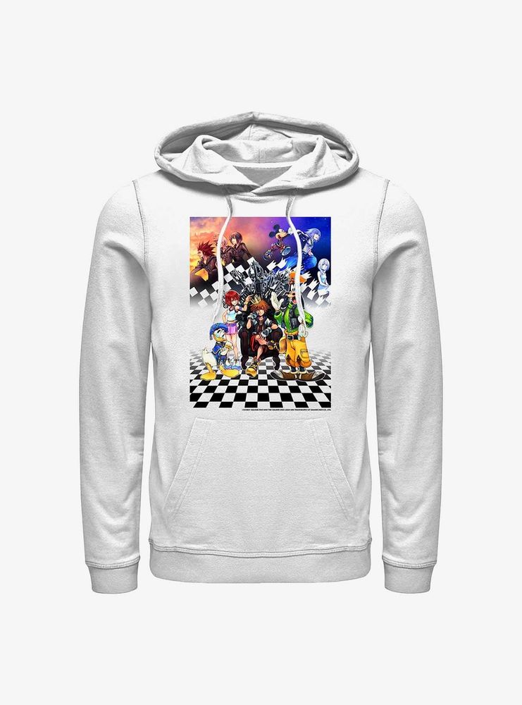 Disney Kingdom Hearts Checkered Group Hoodie