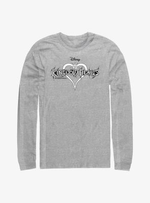 Disney Kingdom Hearts Black And White Logo Long-Sleeve T-Shirt