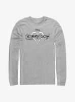 Disney Kingdom Hearts Black And White Logo Long-Sleeve T-Shirt