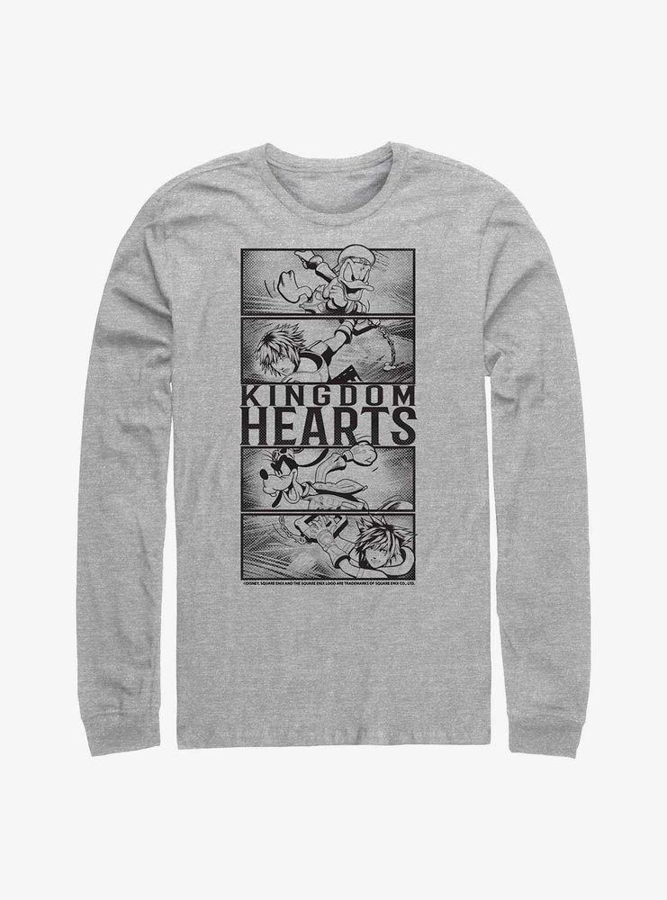 Disney Kingdom Hearts Attack Panels Long-Sleeve T-Shirt