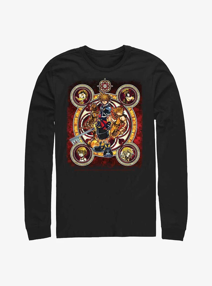 Disney Kingdom Hearts Group Circle Friends Long-Sleeve T-Shirt