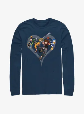 Disney Kingdom Hearts Sora Goofy Donald Attack Long-Sleeve T-Shirt
