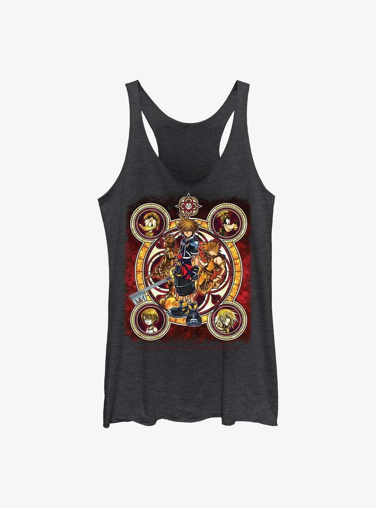 Disney Kingdom Hearts Group Circle Friends Womens Tank Top