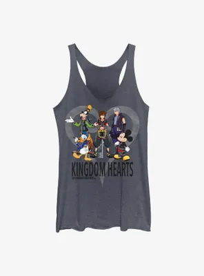 Disney Kingdom Hearts Heart Background Womens Tank Top