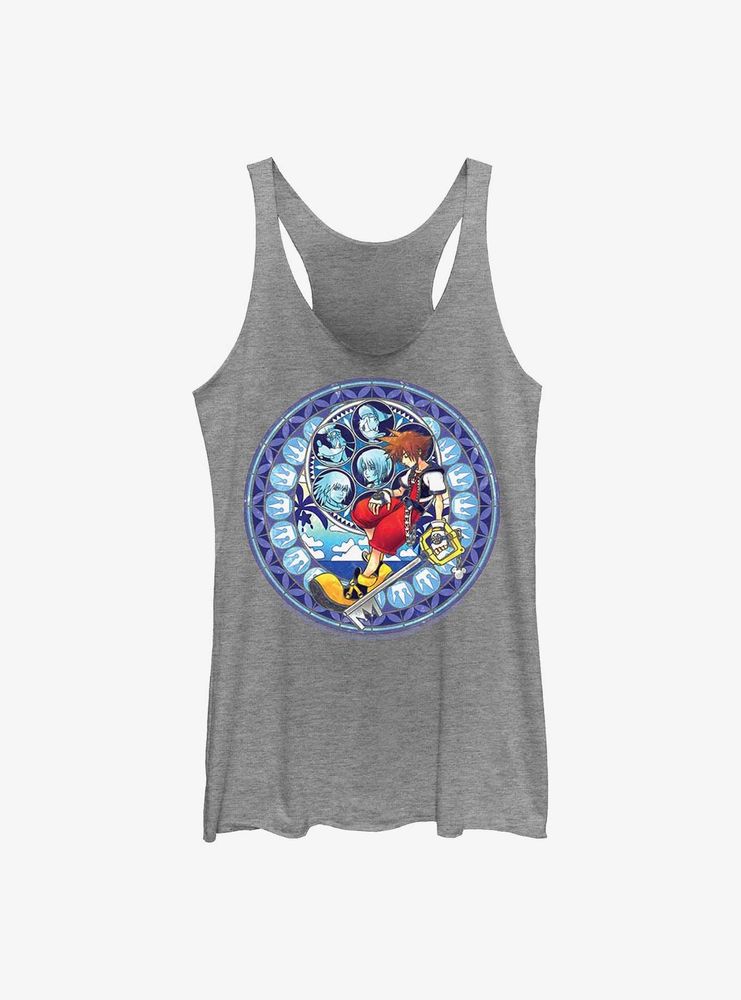 Disney Kingdom Hearts Stained Glass Sora Womens Tank Top