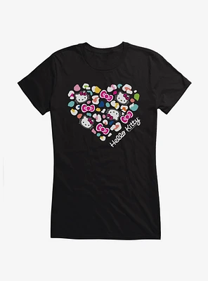 Hello Kitty Jungle Paradise Spotted Heart Girls T-Shirt