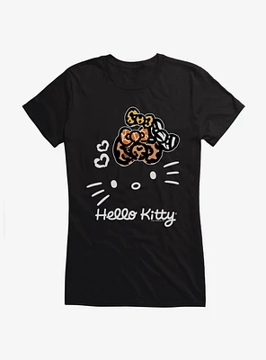 Hello Kitty Jungle Paradise Stencil Outline Girls T-Shirt