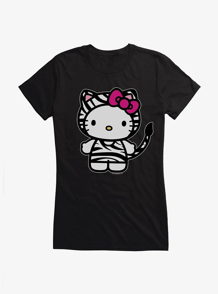 Hello Kitty Jungle Paradise Zebra Print Girls T-Shirt