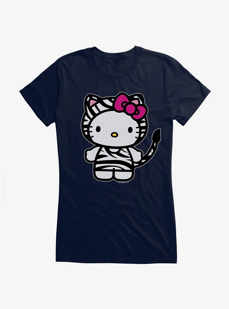 Hello Kitty Jungle Paradise Zebra Print Girls T-Shirt