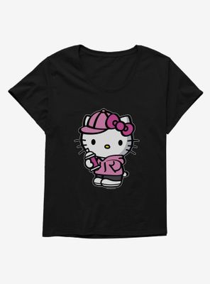 Hello Kitty Pink Front Womens T-Shirt Plus