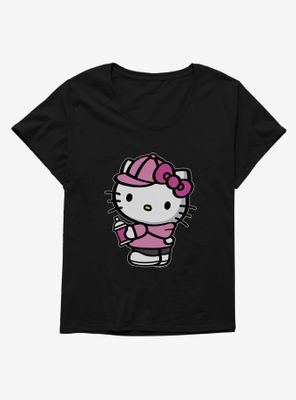Hello Kitty Pink Side Womens T-Shirt Plus