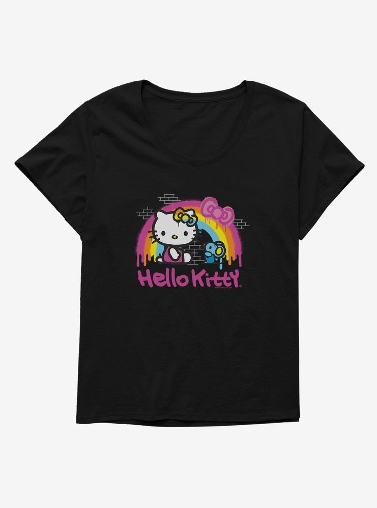 Hello Kitty Rainbow Graffiti Womens T-Shirt Plus