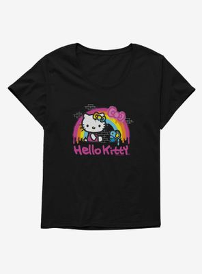Hello Kitty Rainbow Graffiti Womens T-Shirt Plus