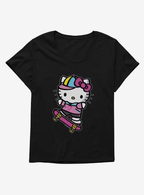 Hello Kitty Skateboard Womens T-Shirt Plus